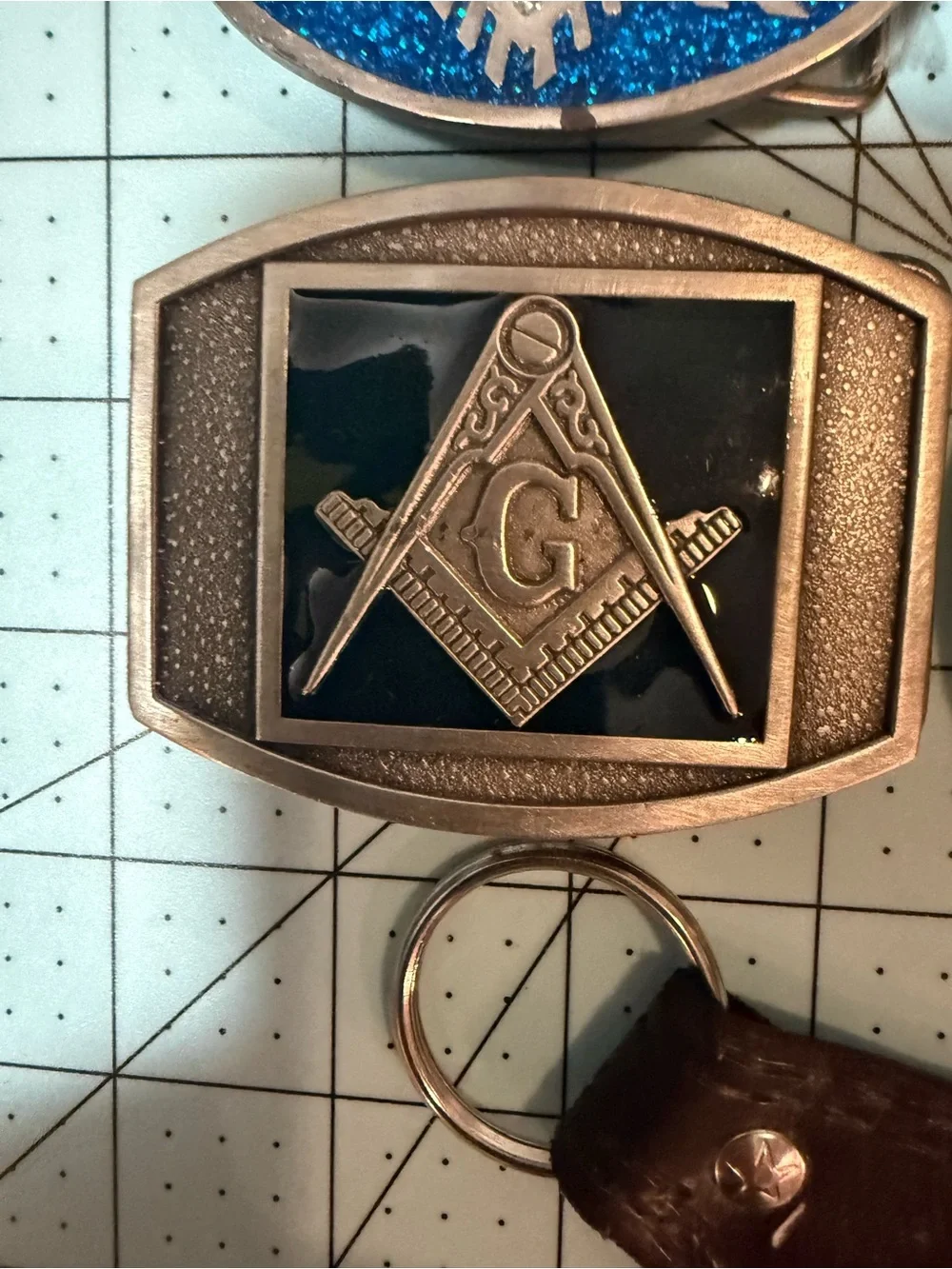 Lot of 5 Masonic Vintage Belt Buckles Freemason Shriners 32 Degree Scottish Rite